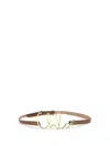 Chloé Womens Chloe Script-hardware Leather Belt Clay Brown In Brown
