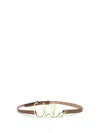 Chloé Womens Chloe Script-hardware Leather Belt Clay Brown In Brown