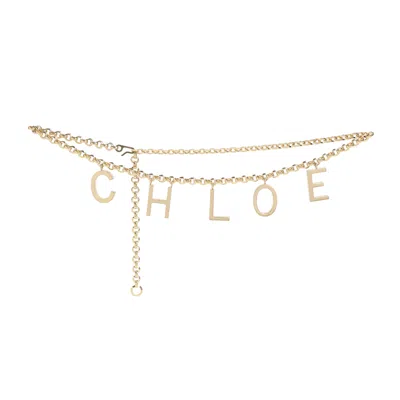 CHLOÉ BELTS METALLIC