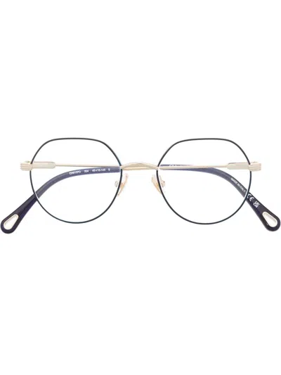 Chloé Benjamine Round-frame Glasses In Gold