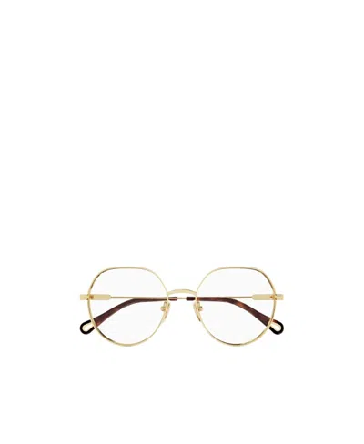 Chloé Benjamine Round-frame Glasses In White