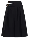 Chloé Wool Bermuda With Double Buckle In Black