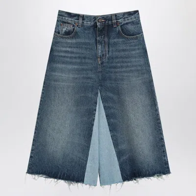 Chloé Bermuda Shorts In Denim Patchwork