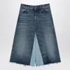 Chloé Blue Bermuda Patchwork Denim Shorts In Blue