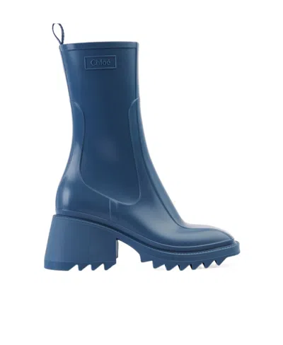 Chloé Betty 70mm Waterproof Rain Boots In Blue