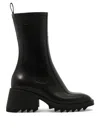 Chloé Back Loop Square Toe Boots With 50mm Heel
