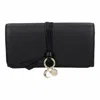 Chloé Alphabet Flap Wallet In Grained Leather In Black