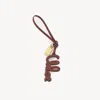 Chloé Iconic Bag Charm Leather Strap Key Cases In Brown