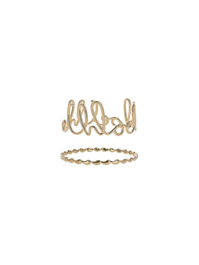 Chloé Chloe Iconic Logo Bangle In Gold