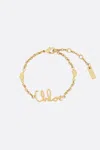 Chloé Iconic Brass Bracelet In Gold