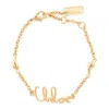 Chloé Iconic Brass Bracelet In Gold