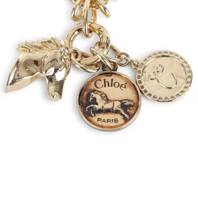 Chloé Vintage Gold Necklace In Multi