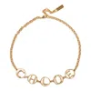 Chloé Vintage Gold Chain Link Choker Necklace In Gold