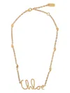 Chloé Women Chloe Iconic Logo Firma Collana In Gold