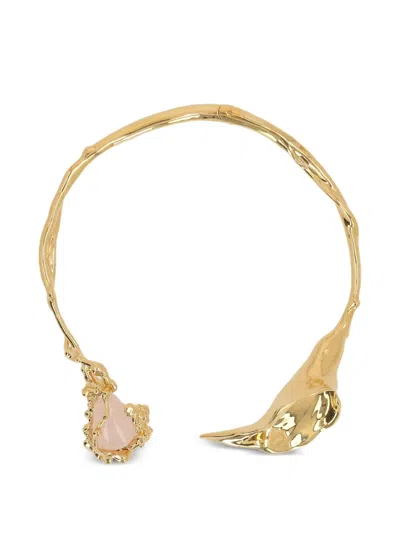 Chloé Bijoux Stone Pendant Necklace In Gold