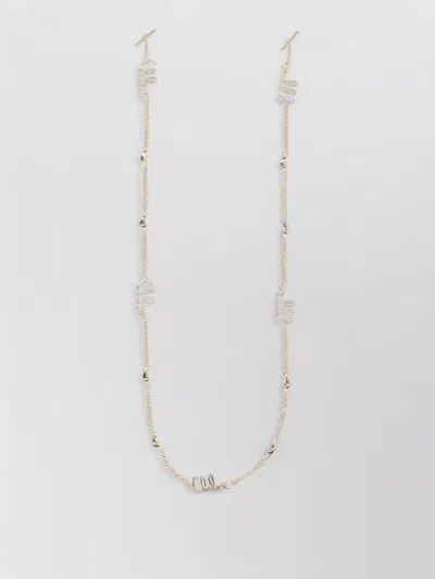 Chloé Bijoux Sunglasses Chain Design Rounded Frame In White