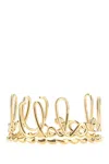 Chloé Chloe Iconic Logo Bangle In Vintage Gold