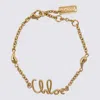 Chloé Vintage Gold Tone Brass Bracelet In Gold