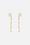 Chloé Iconic Dangling Earrings For Pierced Ears In Vintage Gold