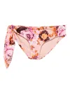 Chloé Floral-print Tie-side Bikini Bottoms In Pink