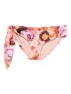 Chloé Floral-print Tie-side Bikini Bottoms In Pink