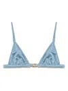 Chloé Women Bikini Top With Logo Plate In Multi