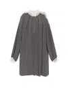 Chloé Biologic Silk Mini Dress In Gray