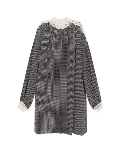 Chloé Biologic Silk Mini Dress In Gray