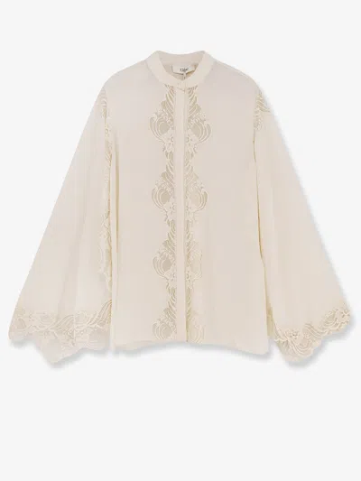 Chloé Biologic Silk Shirt In White