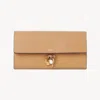 Chloé Beige Leather Wallet In Brown