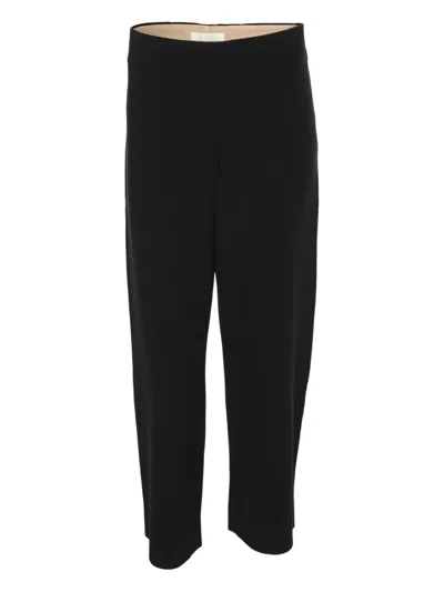 Pre-owned Chloé Crepe Trousers In Black
