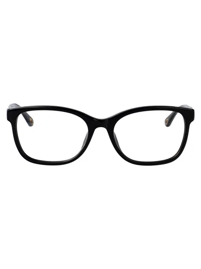 Chloé Black Acetate Optical Glasses In Transparent
