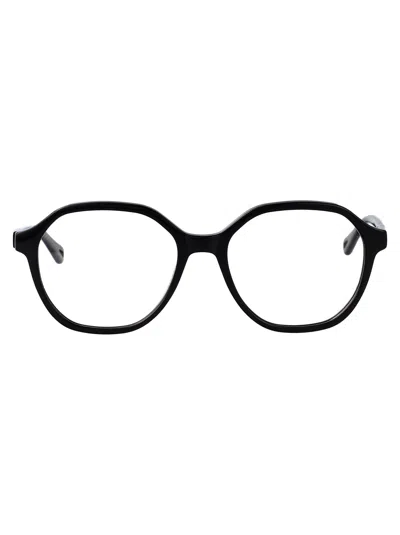 Chloé Black Acetate Optical Glasses In Purple