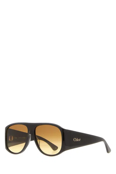CHLOÉ BLACK ACETATE SUNGLASSES