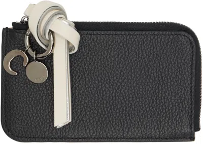 Chloé Black Alphabet Card Holder In 001 Black