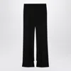 Chloé Black Asymmetrical Wool Trousers In Black