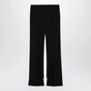 Chloé Black Asymmetrical Wool Trousers In Black