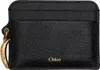 Chloé Banana Leather Cardholder In 001 Black