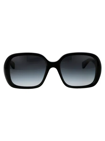 Chloé Black Black Grey Acetate Sunglasses In 001 Black Black Grey
