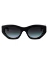 Chloé Black-black-grey Acetate Sunglasses In Black