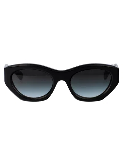 Chloé Black-black-grey Acetate Sunglasses