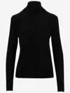 Chloé Black Black High Collar Sweater In Black