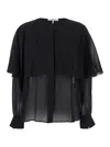 Chloé Black Blouse With Cape In Black