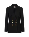 Chloé Black Bouclé Wool Tailored Jacket In Black