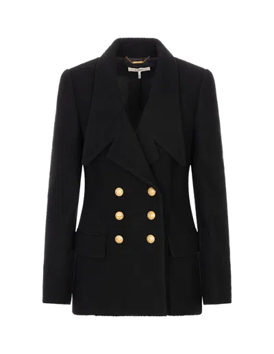 Chloé Black Bouclé Wool Tailored Jacket