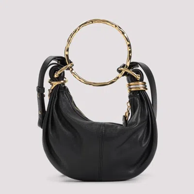CHLOÉ BLACK BRACELET MINI HOBO BAG