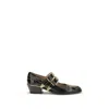 Chloé Black Calf Leather Bos Taurus Ballet Flats In Black
