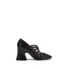 Chloé Black Calf Leather Bos Taurus High Heel Women's Pumps In Black