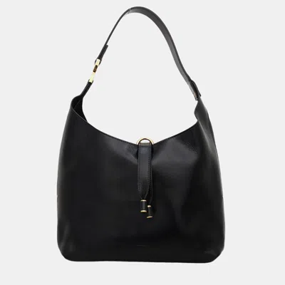 Pre-owned Chloé Black Calf Leather Marcie Small Hobo Bag