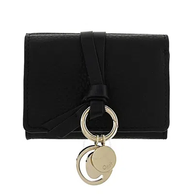 Chloé Chloe Black Calfskin Alphabet Wallet